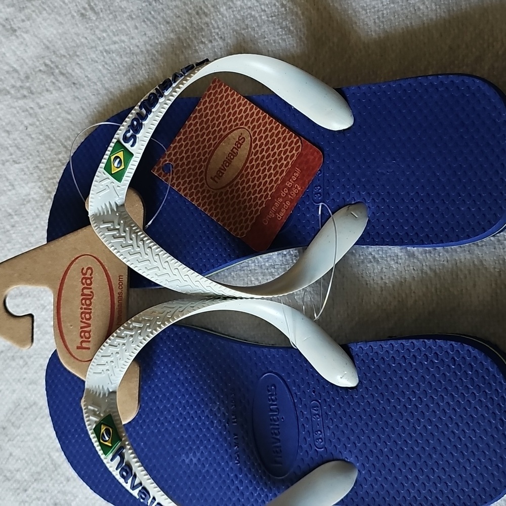 Kids’ Havaianas Brazil Flip Flops Size 3/4 Unisex